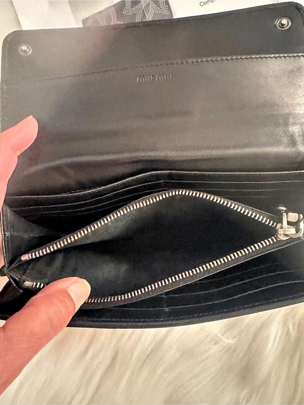 Miu Miu Black Studded leather Wallet - Picture 16 of 16